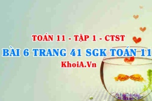 Bài 6 trang 41 SGK Toán 11 Tập 1 Chân trời sáng tạo